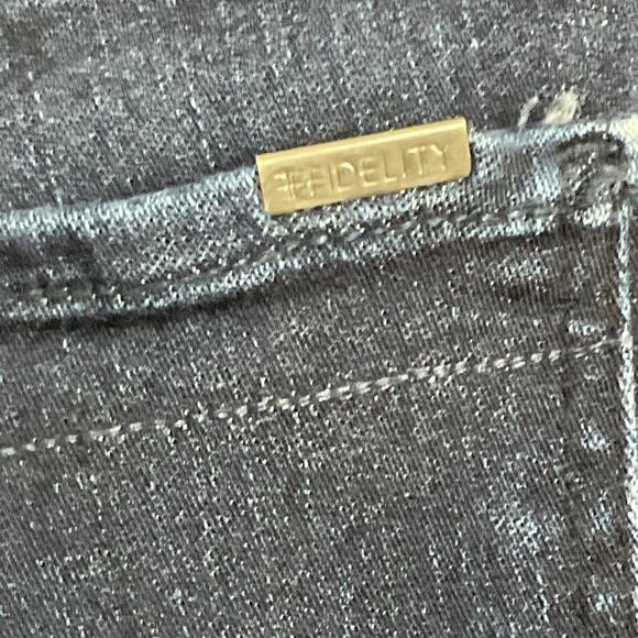 Fidelity Womens ACE Jean Mid Rise Skinny Dark Ginza Rinse Wash sz 25 x 32 - Picture 10 of 15